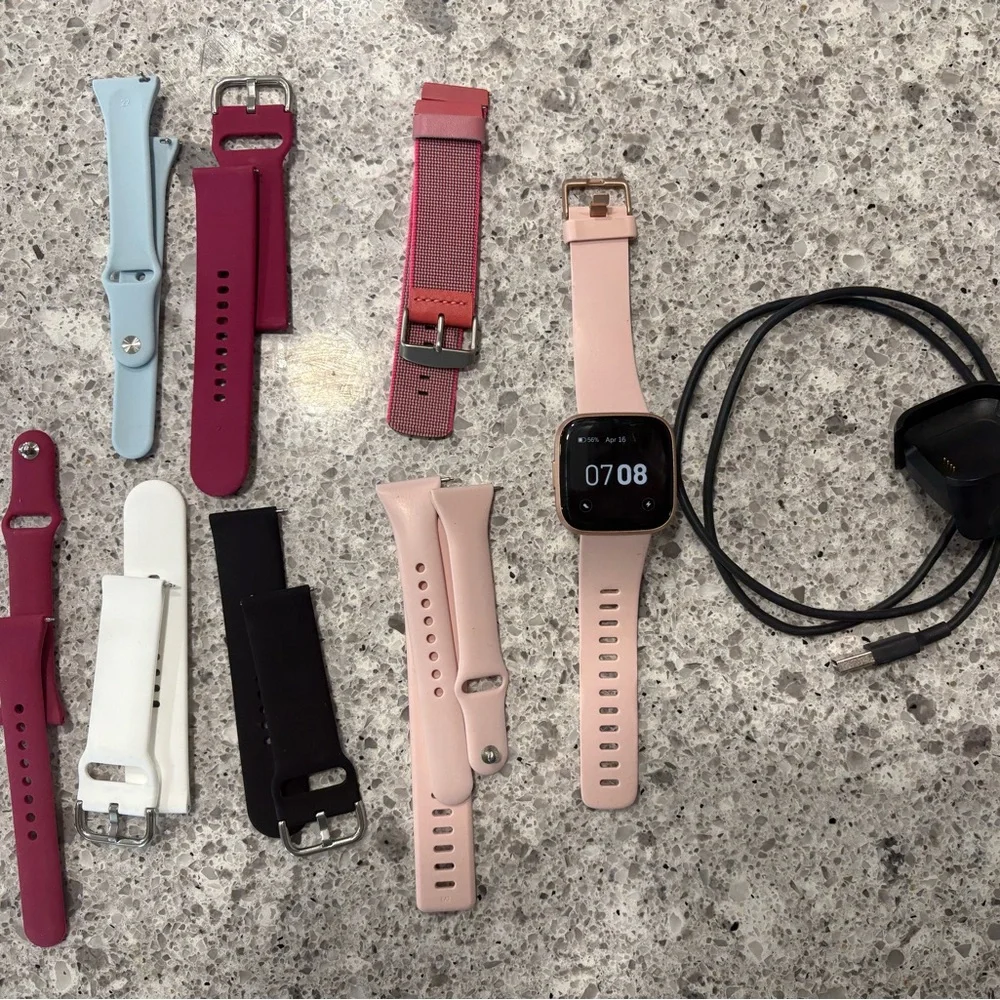 Fitbit Versa 2 Health and Fitness Smartwatch + Extra Bands